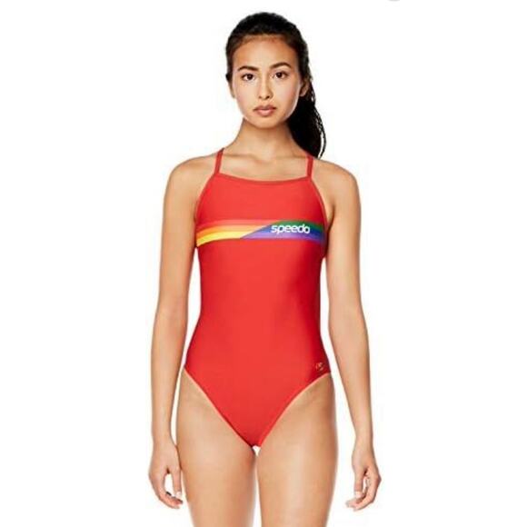 Speedo Swimsuit NWT Pride Size 32 Rainbow - Picture 1 of 7